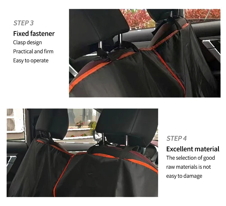 Dog Car Seat Cover for Back Seat – Oxford Cloth Durable Scratchproof Hammock and Pet Seat Protector for Cars, Trucks and SUVs