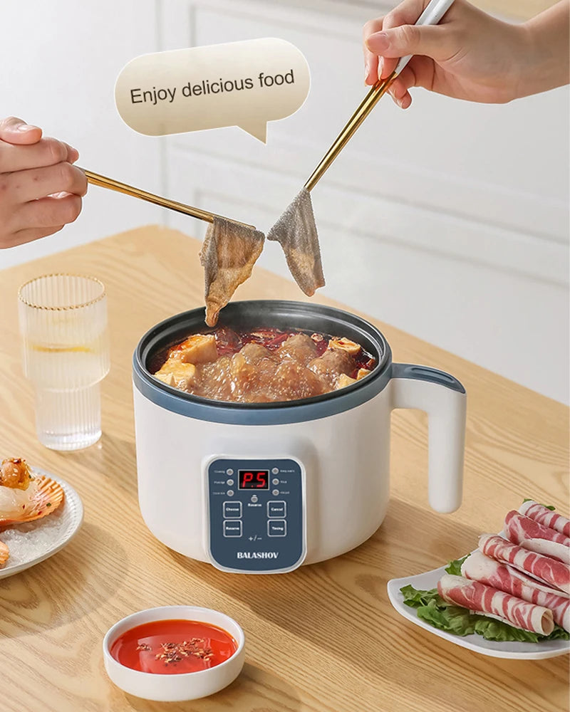 1.7L Electric Rice Cooker – Non-Stick Multi Cooker with Steamer, Smart Mechanical Controls, 220V