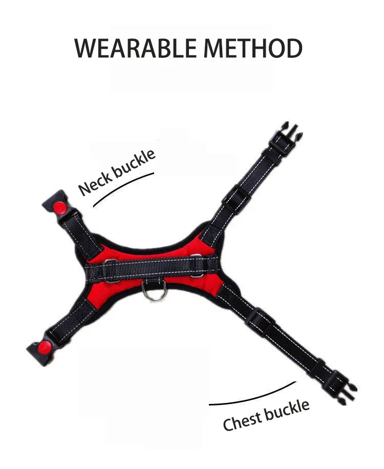 Adjustable Dog Harness – Quick Release, Breathable Nylon Vest for Pets