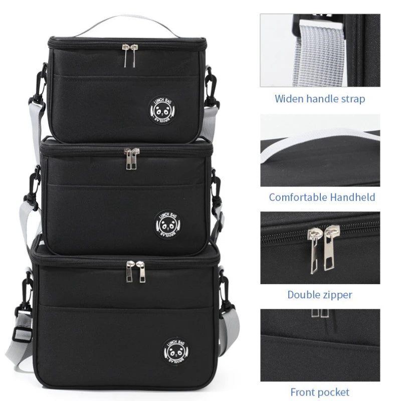 Thermal Insulated Lunch Bag – Waterproof, Thickened, Large Capacity with Adjustable Strap