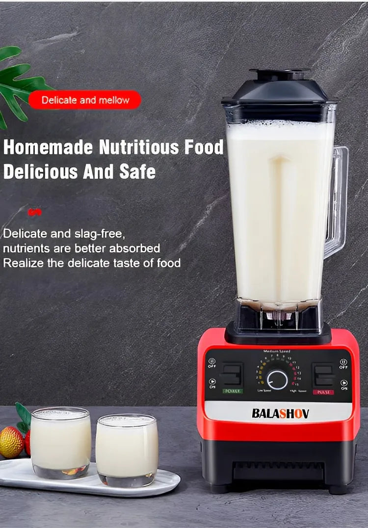 2000W Heavy-Duty Commercial Blender – High-Power Juicer and Food Processor for Ice, Smoothies, and Kitchen Use – BPA-Free
