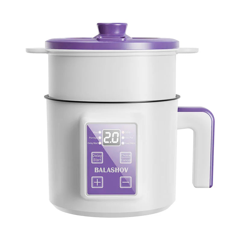 1.7L Electric Rice Cooker – Non-Stick Multi Cooker with Steamer, Smart Mechanical Controls, 220V