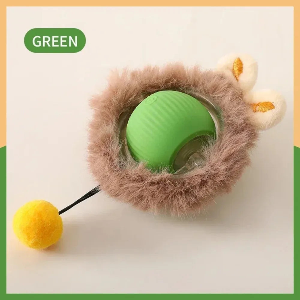 Rechargeable Cat Interactive Ball Toy – Auto Rolling Mouse with Tail"