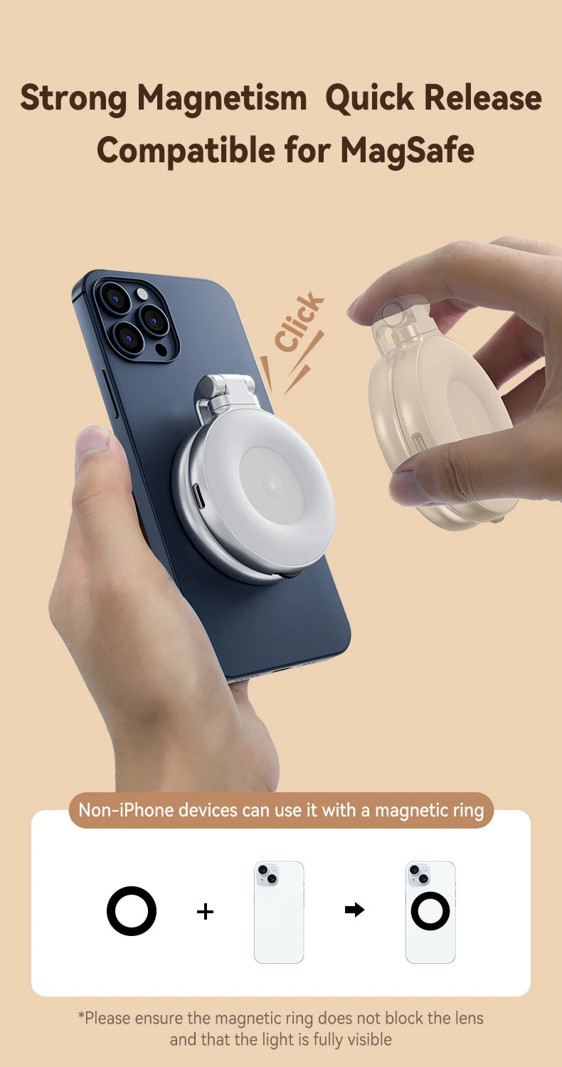 TELESIN Magnetic Phone Camera Grip with Remote – Shooting Handle for iPhone, Huawei & Samsung
