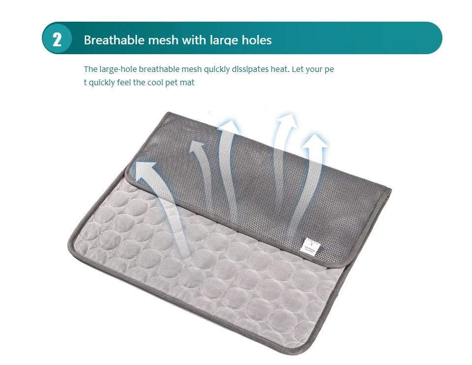 Extra Large Dog Cooling Mat – Summer Cold Bed for Small & Large Dogs, Cats, and Pets