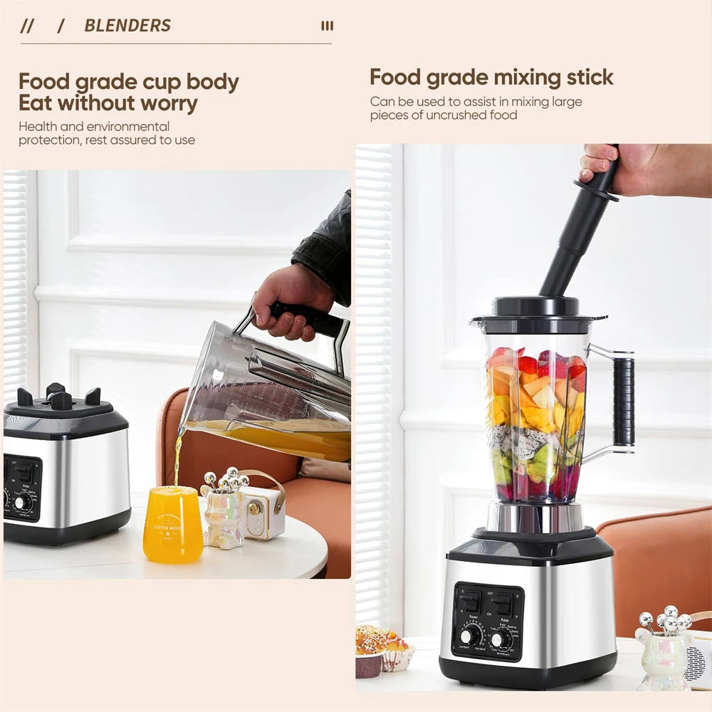 3-in-1 Electric Blender 9500W – Multifunction Juicer, Smoothie Maker and Food Processor with 3L, 1.5L and 0.5L Containers