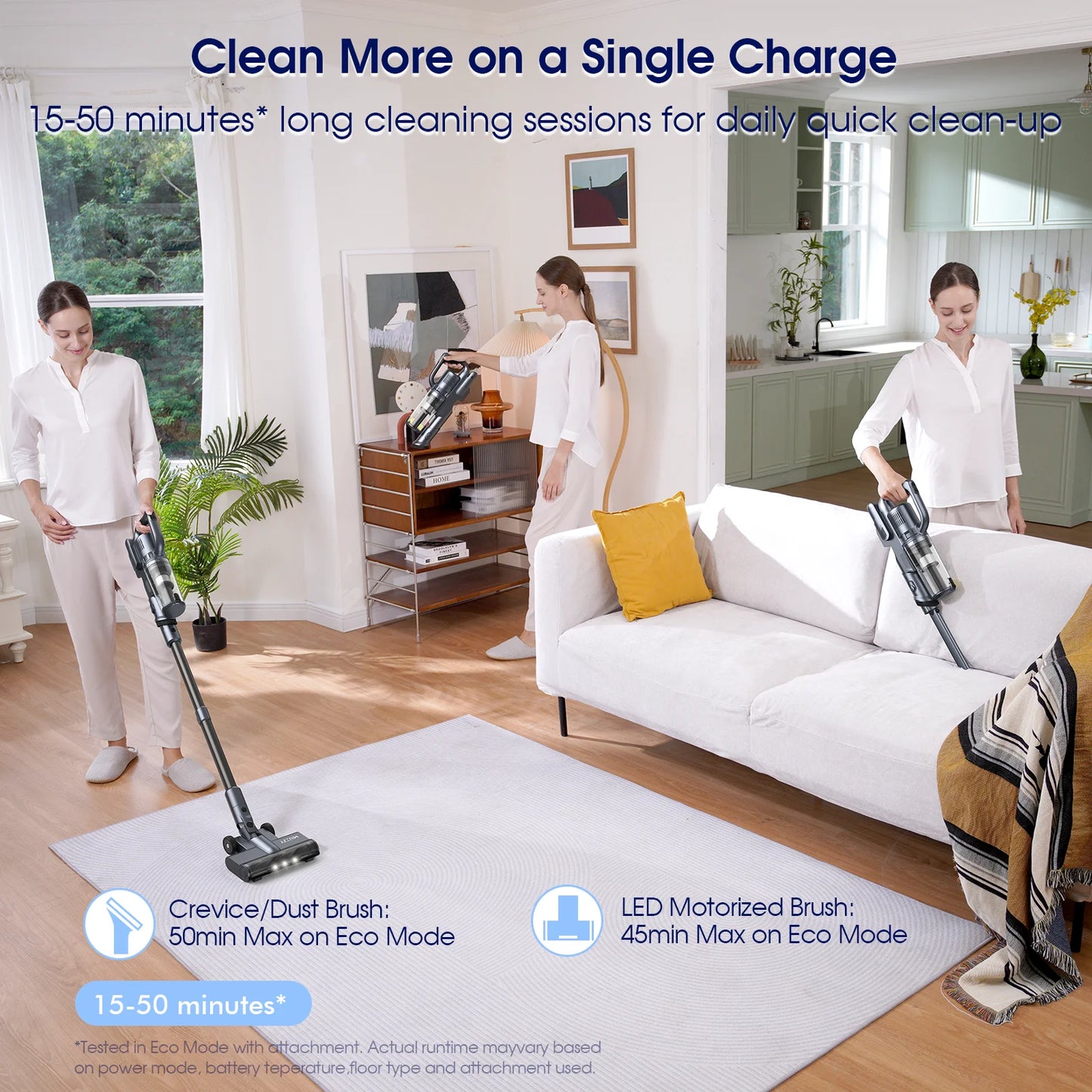 M243 Wireless Floor Vacuum – 25kPa Powerful Suction