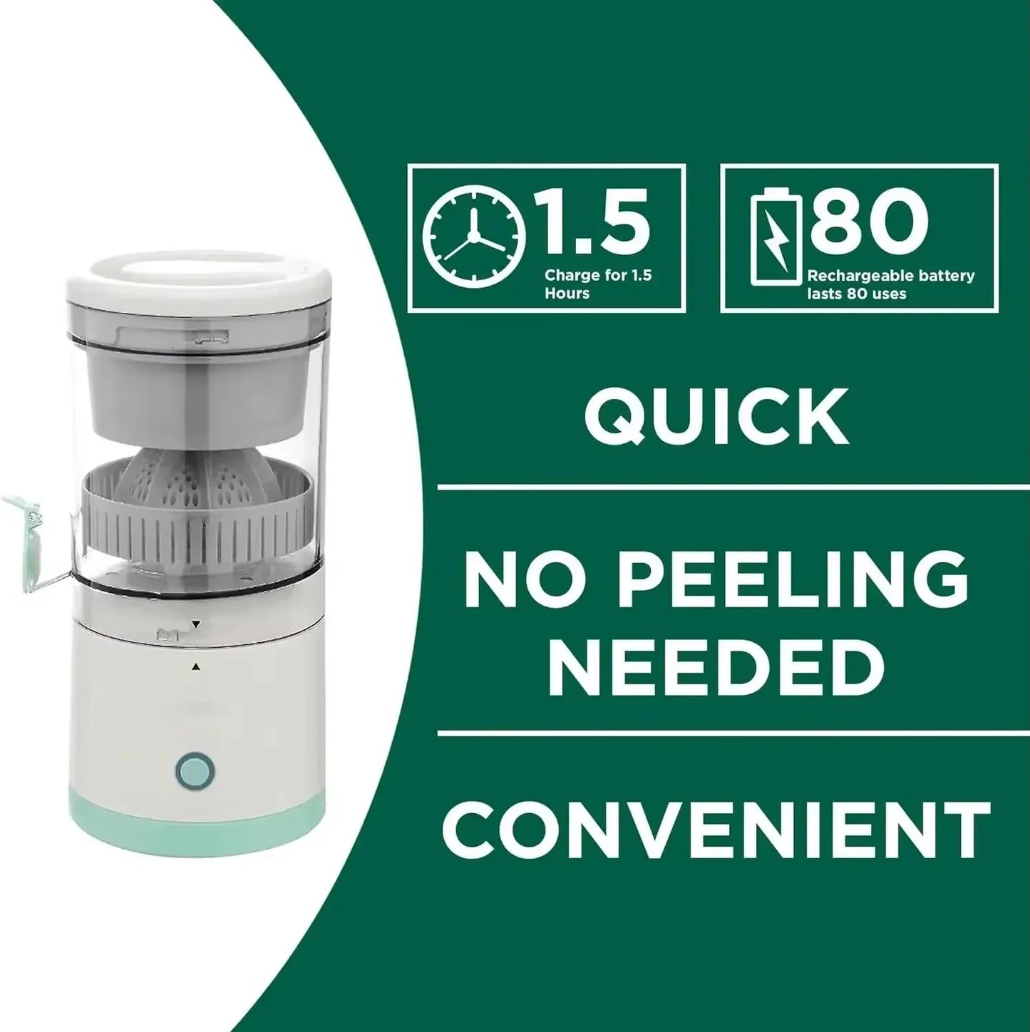 Fully Automatic Fruit Juicer Portable Household Juice Machine with Residue Separation