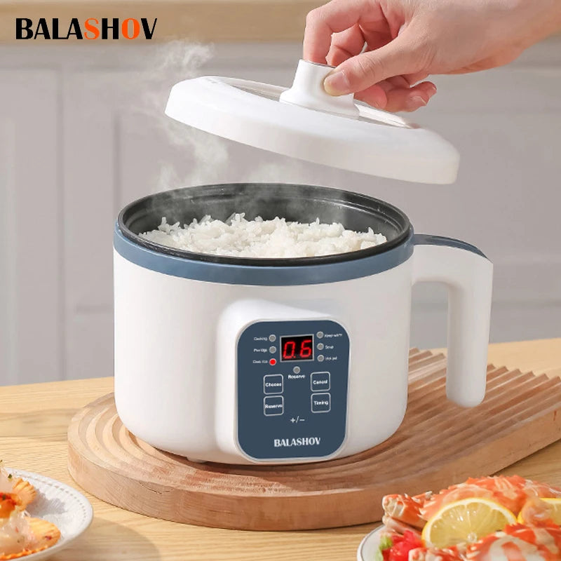 1.7L Electric Rice Cooker – Non-Stick Multi Cooker with Steamer, Smart Mechanical Controls, 220V