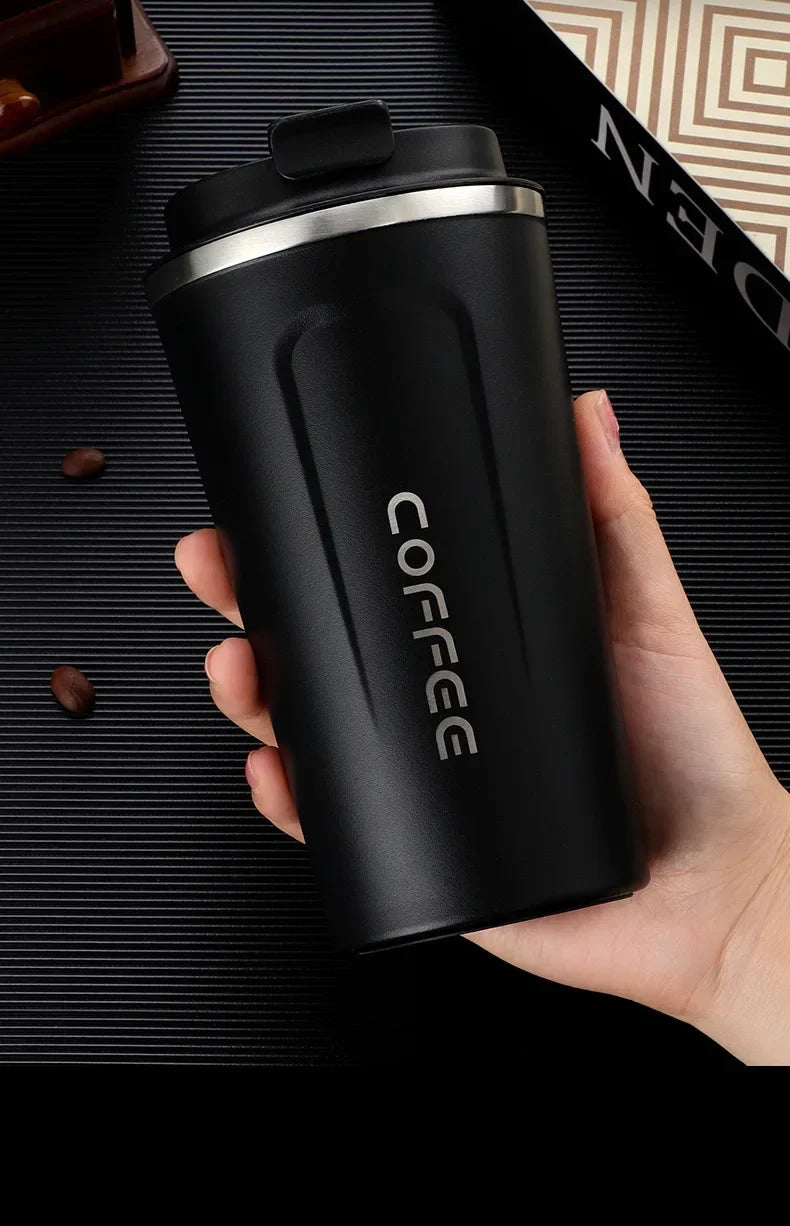 380ML 510ML Stainless Steel Thermal Travel Mug – Leakproof Coffee and Water Bottle