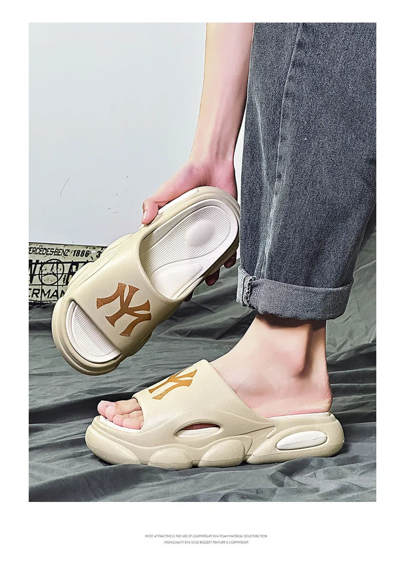 Men’s Platform EVA Slippers – Thick-Soled Non-Slip Indoor Outdoor Slides & Fashion Flip Flops