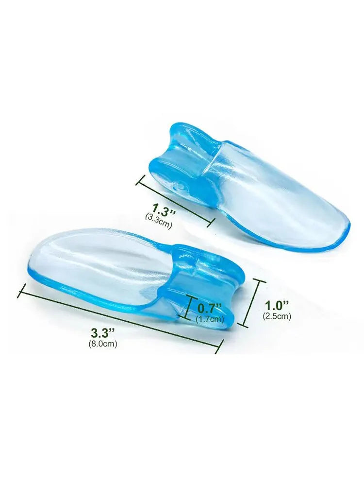 2pc Silicone Toe Splitter Correction Device For Hallux Valgus Large Foot Bone Separation Toe Sleeve Toe Splitter Manicure Tools