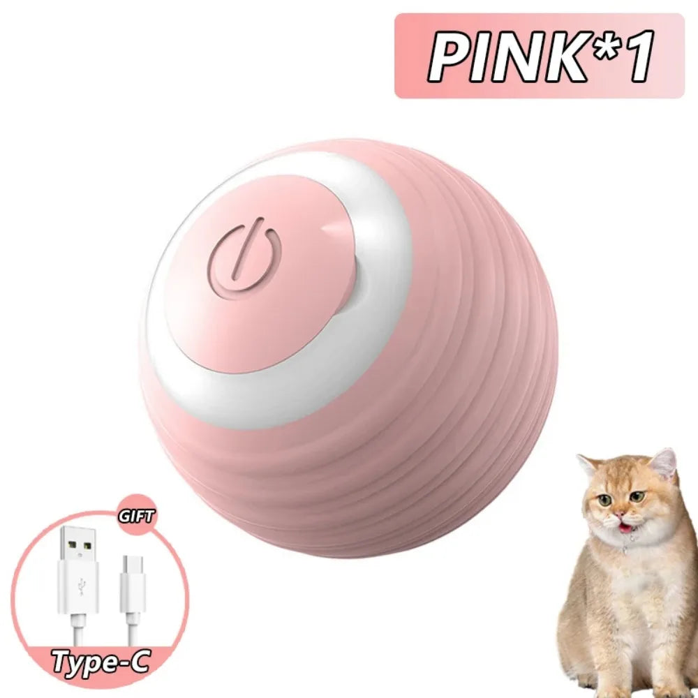 Rechargeable Cat Interactive Ball Toy – Auto Rolling Mouse with Tail"