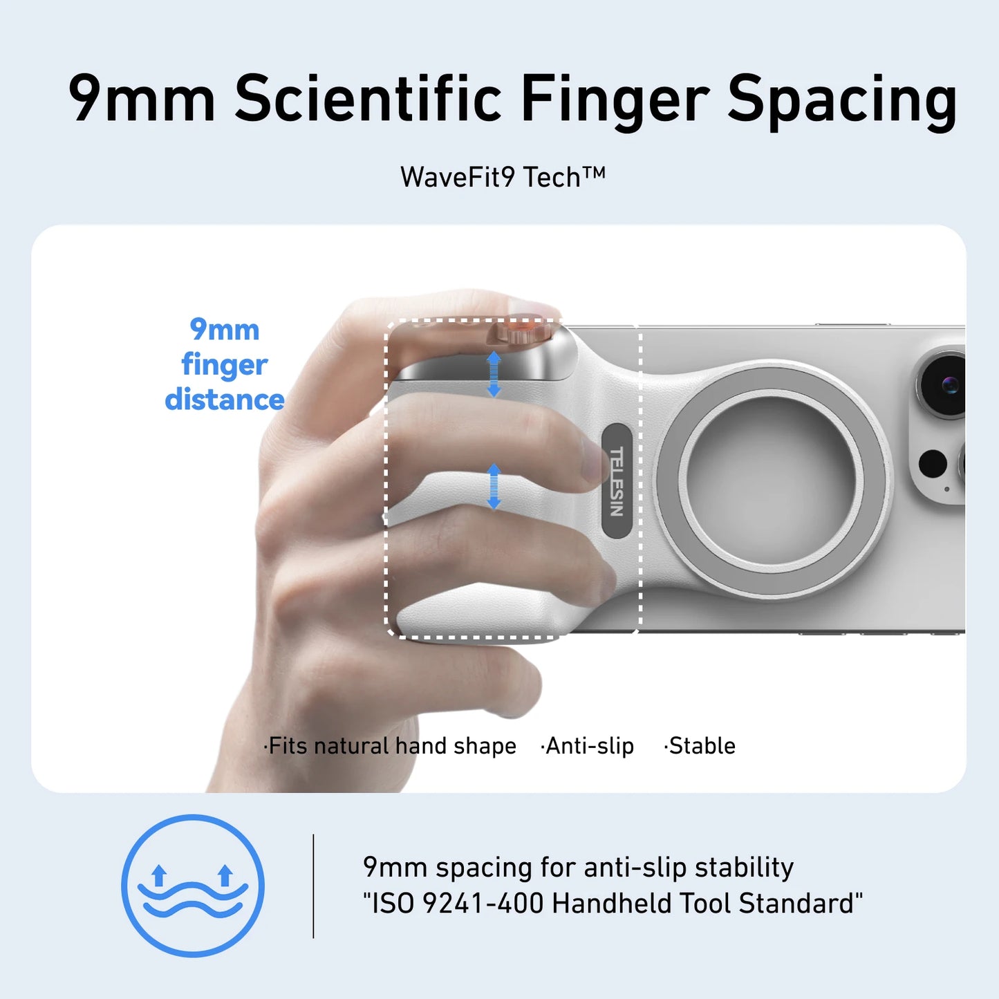 TELESIN Magnetic Phone Camera Grip with Remote – Shooting Handle for iPhone, Huawei & Samsung