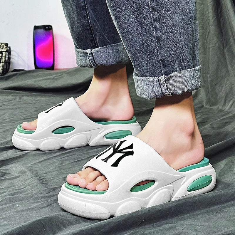Men’s Platform EVA Slippers – Thick-Soled Non-Slip Indoor Outdoor Slides & Fashion Flip Flops