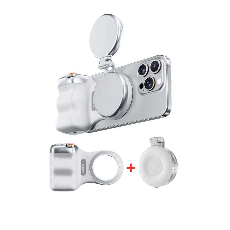 TELESIN Magnetic Phone Camera Grip with Remote – Shooting Handle for iPhone, Huawei & Samsung