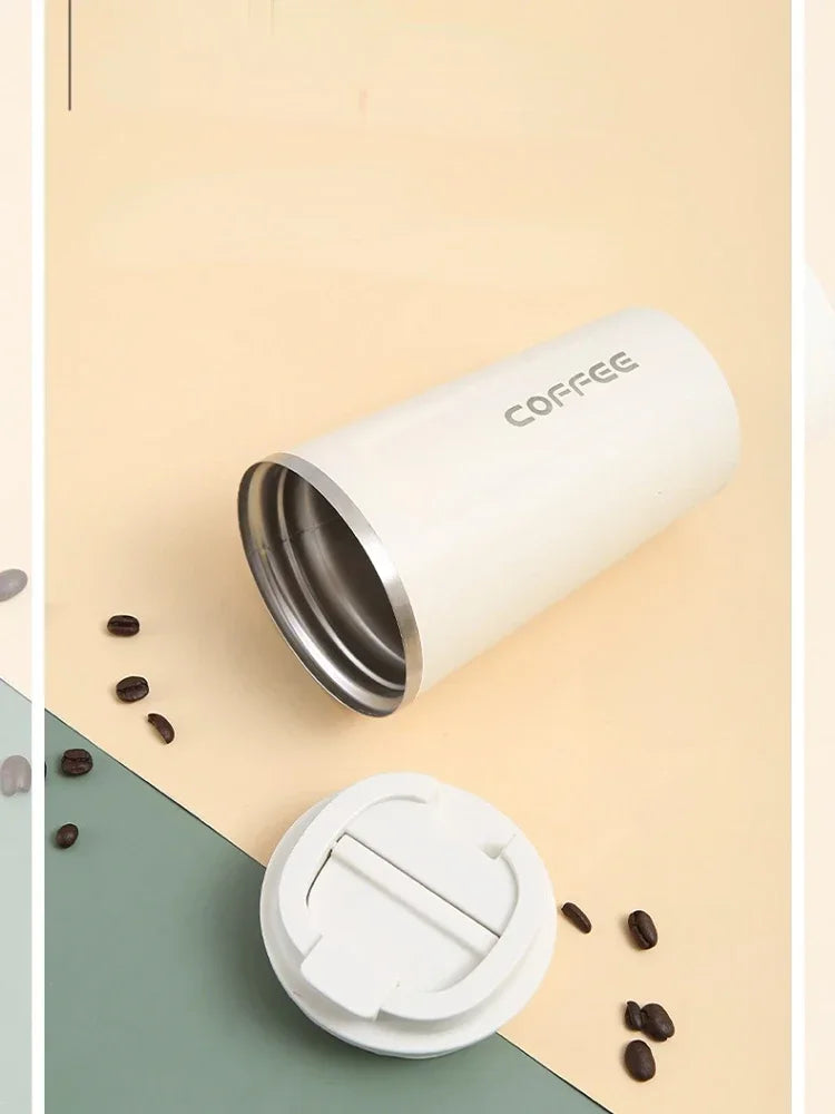380ML 510ML Stainless Steel Thermal Travel Mug – Leakproof Coffee and Water Bottle