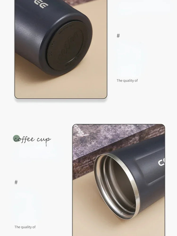 380ML 510ML Stainless Steel Thermal Travel Mug – Leakproof Coffee and Water Bottle