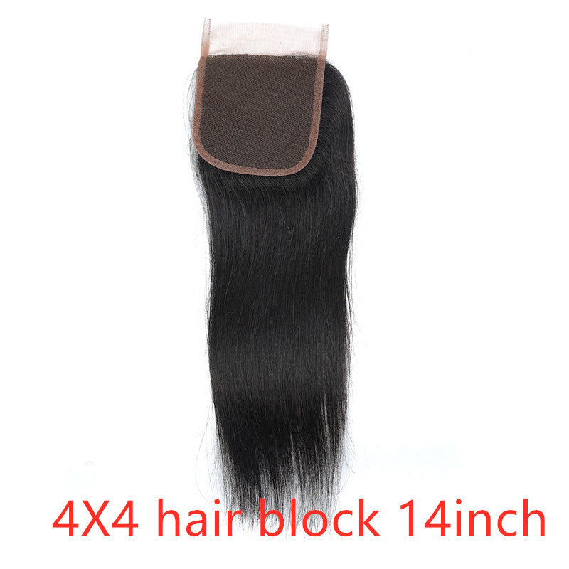 Real Human Hair Straight Wave Extensions – Natural Color Weft Curtain Wig