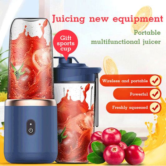 6-Blade Portable Blender – Mini Juicer Cup with USB Rechargeable Smoothie Maker & Ice Crusher