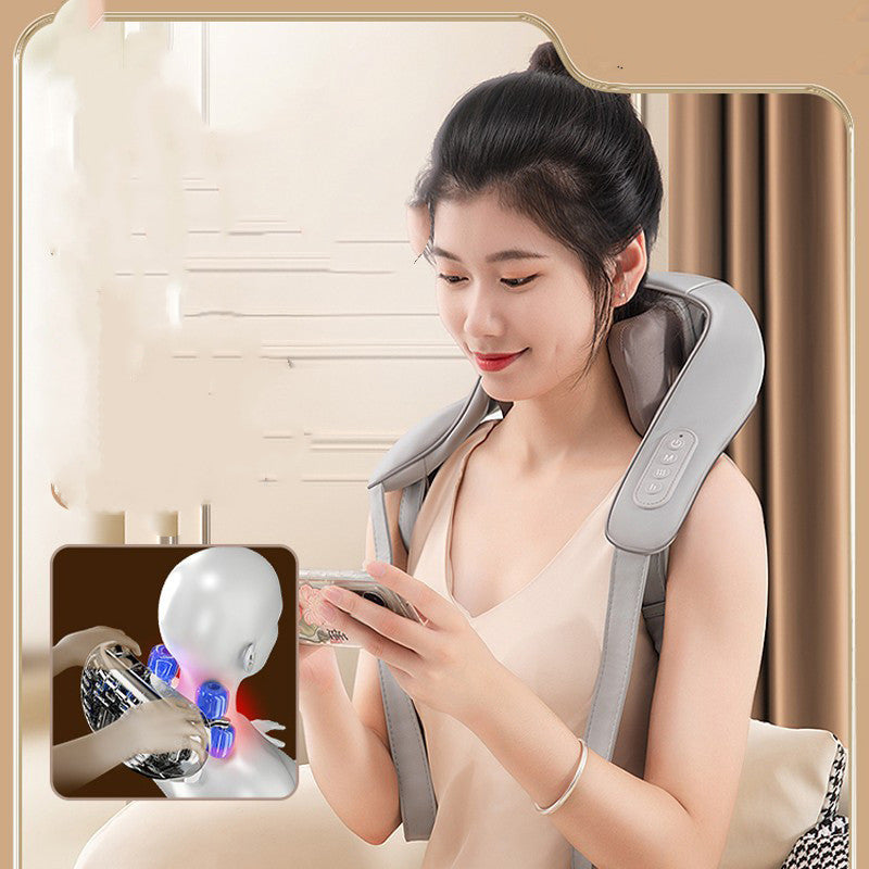 Deep kneading massager for full body relaxation relieves tension in neck shoulders back and trapezius muscles