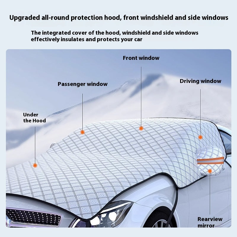 All-Weather Car Windshield Snow Cover – Heavy-Duty Fabric, Anti-Ice & Sun Protection