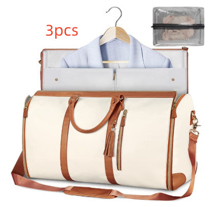 Large Capacity Travel Duffle Bag – Women’s Handbag, Folding Suit Bag, Waterproof Tote