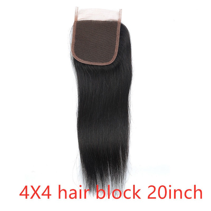 Real Human Hair Straight Wave Extensions – Natural Color Weft Curtain Wig