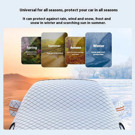 All-Weather Car Windshield Snow Cover – Heavy-Duty Fabric, Anti-Ice & Sun Protection