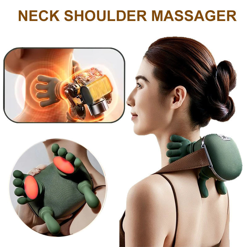 Electric Wireless Neck and Shoulder Massager – Back and Muscle Kneading Massage Shawl for Pain Relief and Relaxation