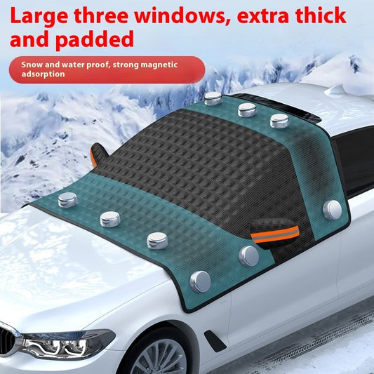 Premium XL Car Snow Protective Windshield Cover – 6-Layer Magnetic Suction, Anti-Freezing Winter Protection