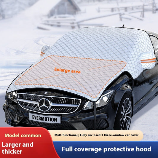 All-Weather Car Windshield Snow Cover – Heavy-Duty Fabric, Anti-Ice & Sun Protection