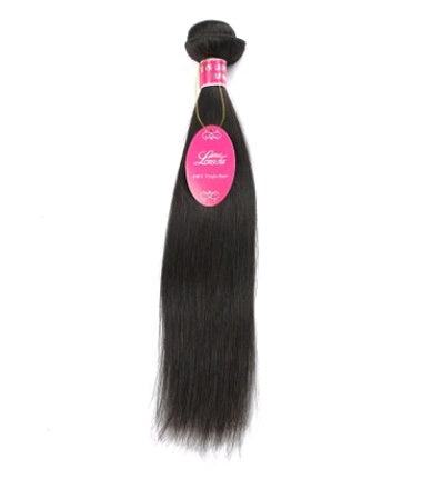 Real Human Hair Straight Wave Extensions – Natural Color Weft Curtain Wig