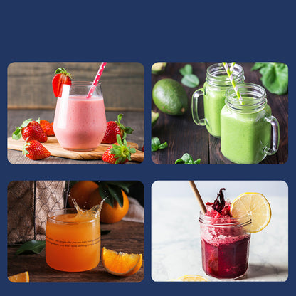 6-Blade Portable Blender – Mini Juicer Cup with USB Rechargeable Smoothie Maker & Ice Crusher