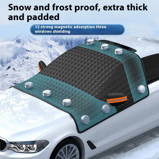 Premium XL Car Snow Protective Windshield Cover – 6-Layer Magnetic Suction, Anti-Freezing Winter Protection