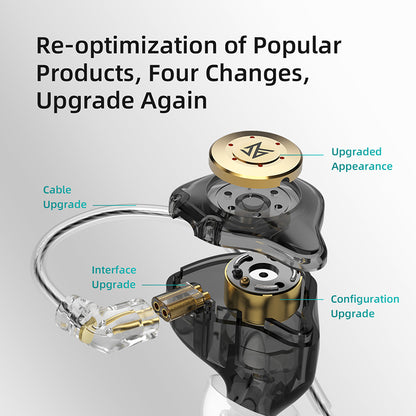 KZ EDX Pro HiFi In-Ear Earphones – Deep Bass Music Earbuds (No-Mic Version)