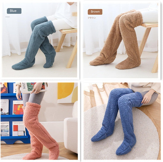 Goodbye Cold Nights! Cozy Over-Knee Fuzzy Socks for Snug Winter Warmth
