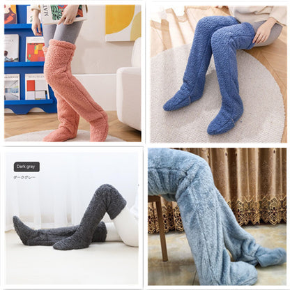 Goodbye Cold Nights! Cozy Over-Knee Fuzzy Socks for Snug Winter Warmth