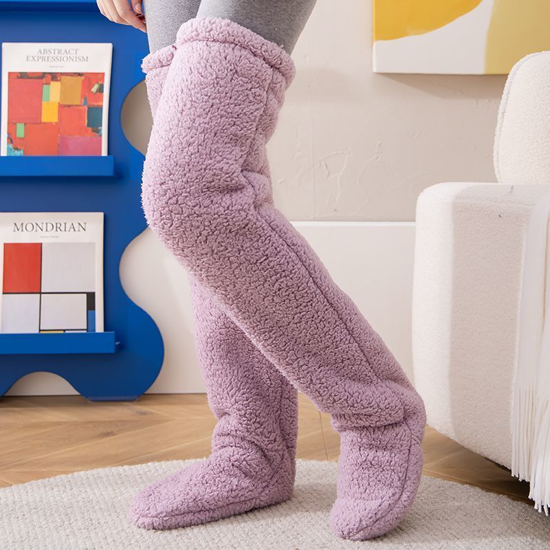 Goodbye Cold Nights! Cozy Over-Knee Fuzzy Socks for Snug Winter Warmth