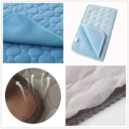 Extra Large Dog Cooling Mat – Summer Cold Bed for Small & Large Dogs, Cats, and Pets