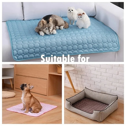 Extra Large Dog Cooling Mat – Summer Cold Bed for Small & Large Dogs, Cats, and Pets