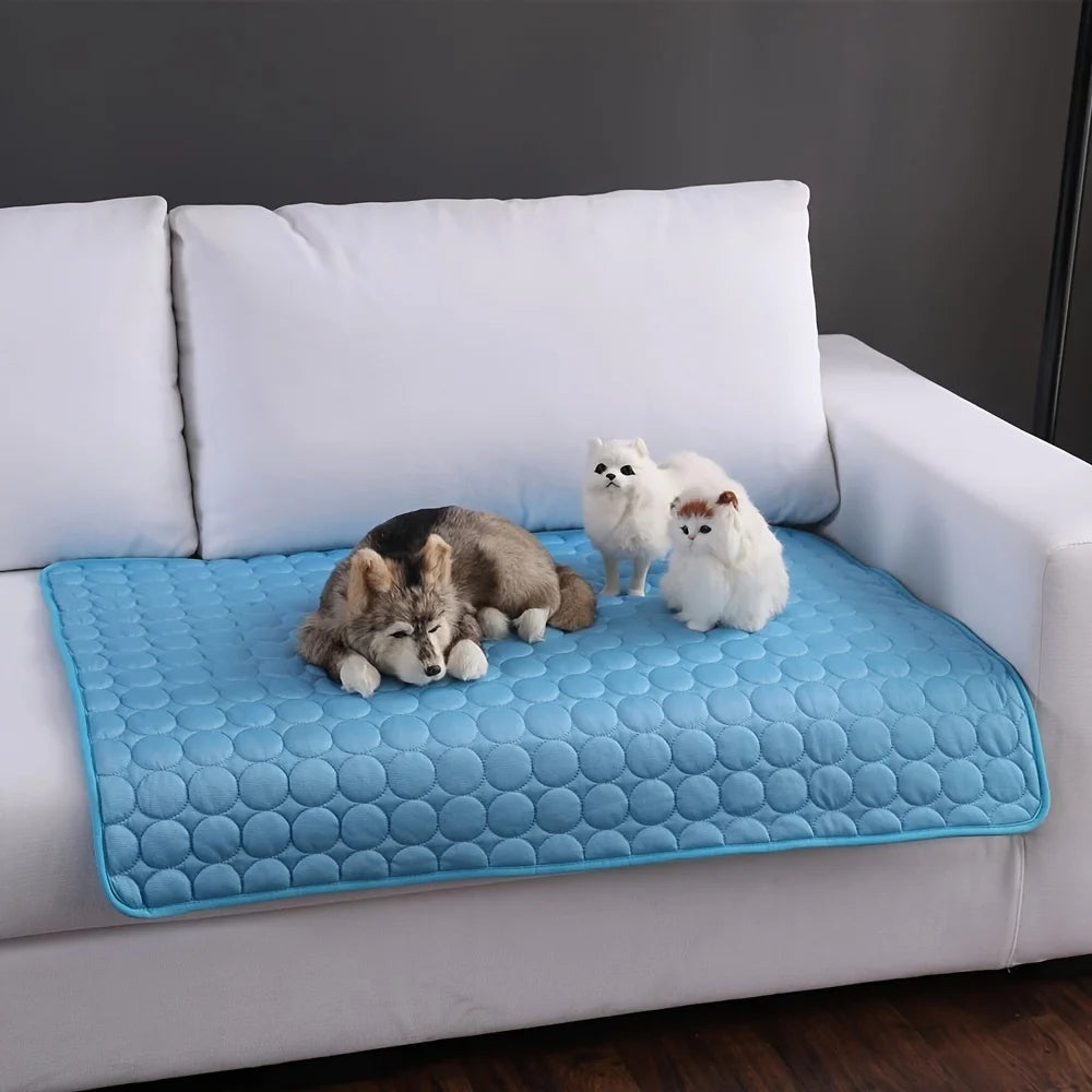 Extra Large Dog Cooling Mat – Summer Cold Bed for Small & Large Dogs, Cats, and Pets