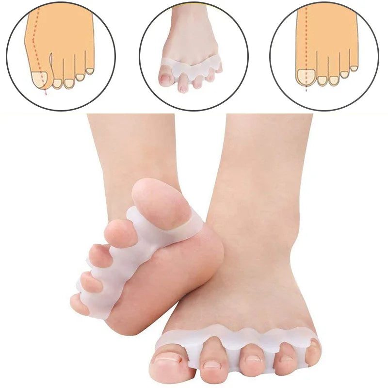 Toe Spacers & Straighteners – Silicone Pain Relief Bunion Protectors for Men & Women