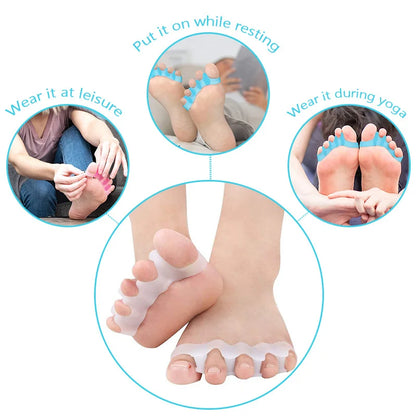 Toe Spacers & Straighteners – Silicone Pain Relief Bunion Protectors for Men & Women