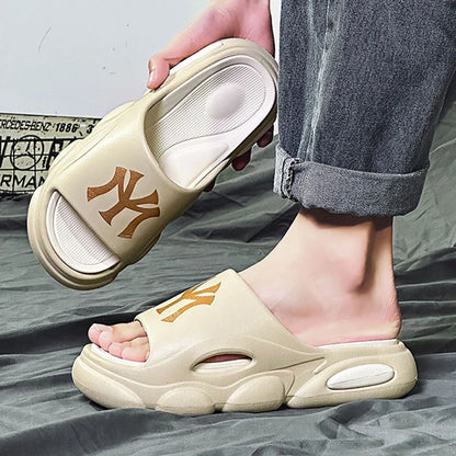 Men’s Platform EVA Slippers – Thick-Soled Non-Slip Indoor Outdoor Slides & Fashion Flip Flops