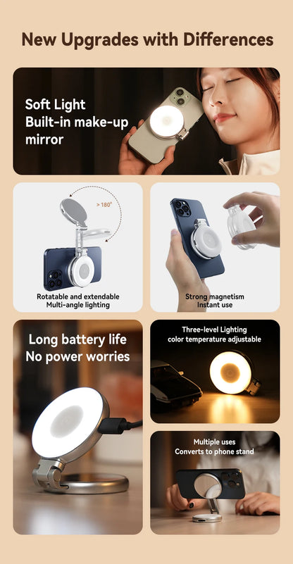 TELESIN Magnetic Phone Camera Grip with Remote – Shooting Handle for iPhone, Huawei & Samsung