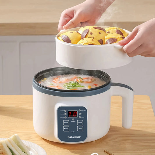 1.7L Electric Rice Cooker – Non-Stick Multi Cooker with Steamer, Smart Mechanical Controls, 220V