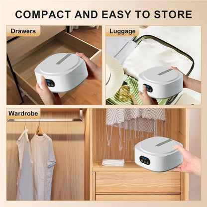 Portable Electric Clothes Dryer – Foldable Smart Laundry Dryer with Timer & Remote Control