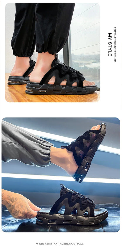 Men’s Summer Beach Slippers – 2024 Non-Slip Slides and Flip Flops for Indoor or Outdoor Wear