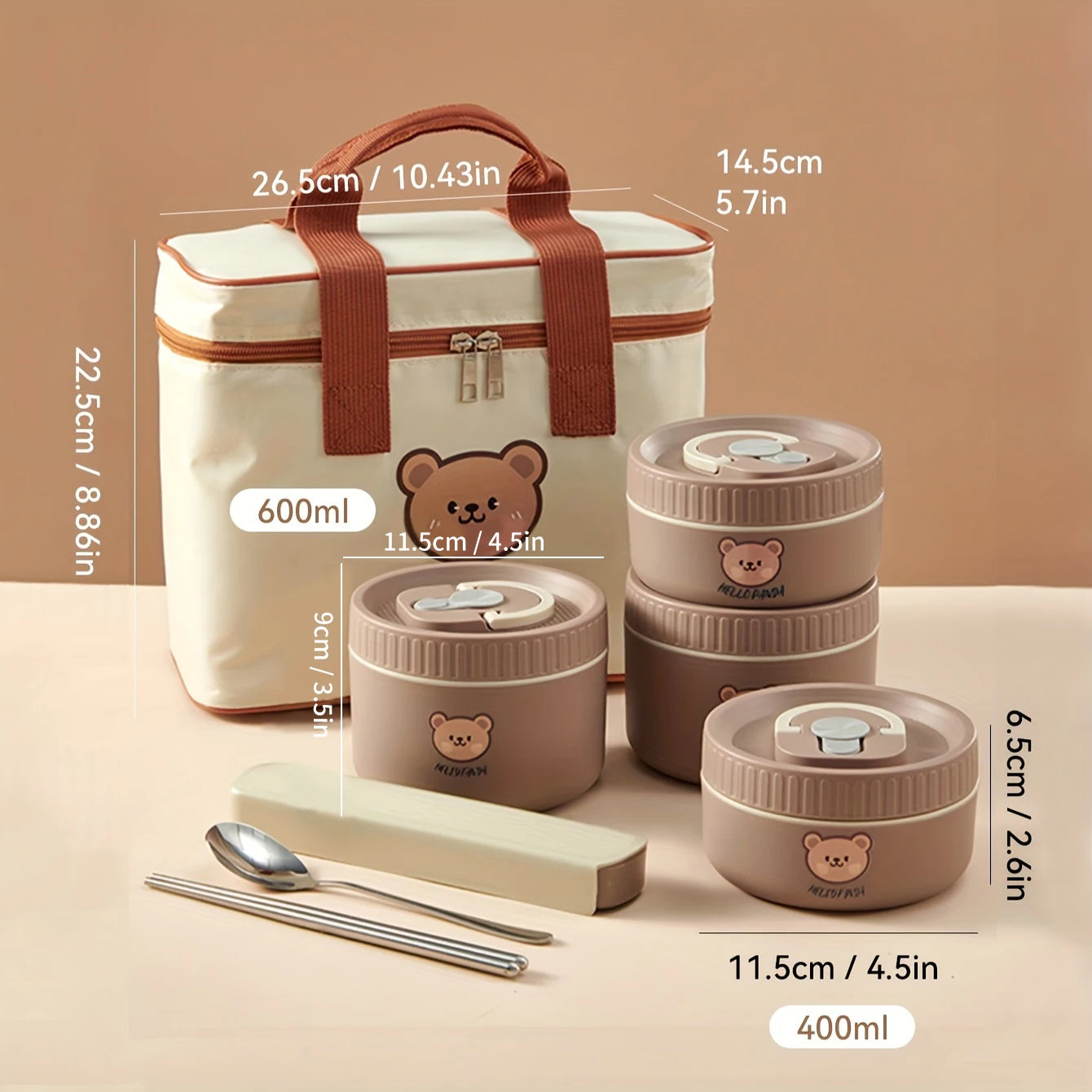 Stainless Steel Thermal Bento Lunch Box Large Capacity Insulated Food Container